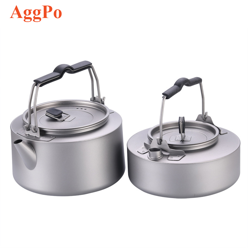 Открытый чайник из чистого титана, Портативный Кемпинг, пикник, открытое пламя, кофейный чай, кассета, плита, легкий портативный чайник
