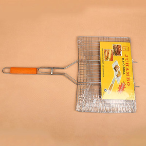 Juhambo Bbq <b>Grill</b> <b>Mesh</b> 43x30x73cm Long Handle Durable Outdoor Camping Grilling Tool - Product Image 4