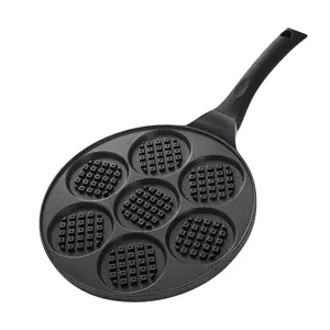 Children's Day kitchen 7 holes 26cm frying pan Mini Pancake Non-stick Waffle baking cooking omelette Egg fry pans