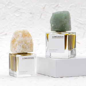 High-end Luxury New Design Square <b>Perfume</b> <b>Bottle</b> 20ml <b>30ml</b> 50ml 100ml Empty Glass <b>Perfume</b> <b>Bottles</b> with Stone Cap - Product Image 2