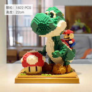 Venta caliente plástico 3D modelo princesa Peach <span class=keywords><strong>Super</strong></span> Bros Yoshi <span class=keywords><strong>Bowser</strong></span> Micro bloques de construcción Marioed figura de ladrillo juguetes para regalo de chico - Product Image 2