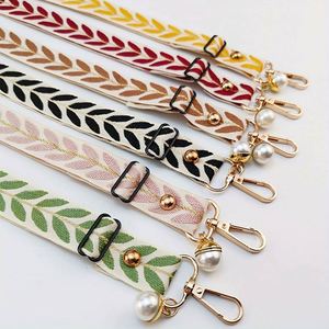 Cordon réglable en polyester anti-perte, large, en tissu, longue bandoulière croisée avec pendentif perle pour téléphone portable - Product Image 6