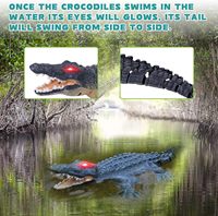 DWI 2.4Ghz télécommande rougeoyante natation Crocodile haute étanche Simulation Crocodile RC bateau pour lacs et piscine Animal