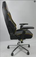 Chaise de bureau de direction ergonomique Lamborghini à dossier haut, pliable, réglable en hauteur électriquement, en cuir durable, pivotante, en forme de L