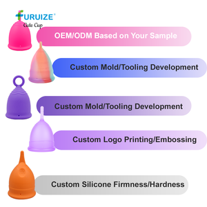 Coupe <span class=keywords><strong>menstruelle</strong></span> réutilisable en silicone Furuize, OEM ODM, vente en gros, approvisionnement en vrac, marque privée, qualité médicale, anti-fuite, douce, exportation d'usine - Product Image 4