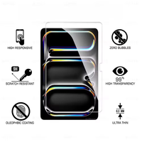 Protecteur d'écran en verre trempé 9D transparent pour iPad Pro Air 2024 11 pouces 13 pouces Flim pour iPad Pro Tablet Screen Protector