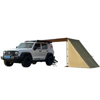 Auvent latéral de voiture pour l'extérieur, abri extensible, tente 2 personnes, pare-insectes, pare-soleil, porte en maille imperméable, quatre saisons