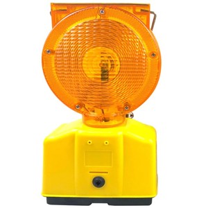 Đường khối màu vàng hổ phách năng lượng mặt trời chướng ngại vật LED nhấp nháy ánh sáng cảnh báo Bảng điều khiển phản chiếu đèn năng lượng mặt trời Road blinker cảnh báo đèn pin - Product Image 1