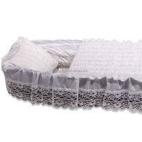Ensemble de doublures funéraires blanches pour cercueil avec garniture en dentelle, accessoires de cercueil de style européen, doublure de cercueil, doublure funéraire