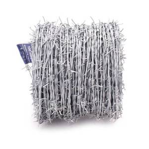 Alambre de Púas Galvanizado de Acero de Alta Calidad con Retorcido Inverso, Distancia entre Púas de 5 Pulgadas, Patrón de Retorcido Único y Duradero para Perímetros - Product Image 1