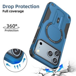 <span class=keywords><strong>เคส</strong></span>โทรศัพท์แบบมีที่วางแหวนในตัว สำหรับ iPhone 17 Air 16 15 Pro Max 13 Mini ป้อง<span class=keywords><strong>กัน</strong></span>การตกกระแทกอย่างดี พร้อมแม่เหล็ก รุ่น 2025 - Product Image 4