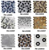 Carreaux muraux hexagonaux en PVC imperméables en gros, épaisseur 4 mm, isolation thermique, auto-adhésifs, pour crédence de salle de bain et appartement