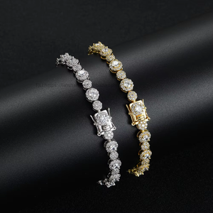 Tennis <b>Bracelet</b> 7mm + 5mm Size Mix and <b>Match</b> Round Full Zircon <b>Bracelet</b> Tanjing Fashion Lijing Necklace - Product Image 1