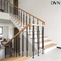 Balustre en fer forgé personnalisé DVN, carré noir 1/2*44'', meneaux métalliques creux, meneaux en fer forgé pour décoration d'escalier