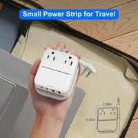 Estación de Carga USB PD de 20W, 2 USB-C, 2 USB-A, Cargador Rápido con Enchufe Estadounidense, Cable de Alimentación de CA Blanco para Teléfonos Móviles