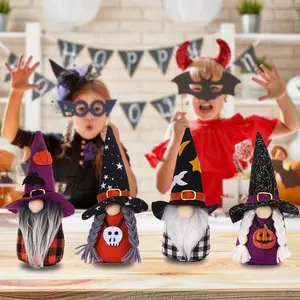 Handmade Swedish Gnomes Plush Standing Halloween Gnomes For Halloween Table Ornament Party Supplies Kids Gift Decorations