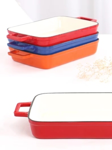 Offre spéciale Poêle à griller en émail en <span class=keywords><strong>fonte</strong></span> Hôtel Self Service Ménage Produits d'isolation thermique <span class=keywords><strong>Sauteuse</strong></span> en émail - Product Image 6