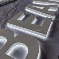 Lettres rétroéclairées de précision en acier inoxydable 304 de qualité supérieure |   Finition peinture blanche et base acrylique pour enseignes personnalisées
