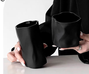 <span class=keywords><strong>Bicchiere</strong></span> in Vetro Nero dalla Forma Irregolare, Tazza per <span class=keywords><strong>Caffè</strong></span> e Bevande Fredde, Vendita Calda - Product Image 2