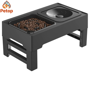 Ciotola <span class=keywords><strong>per</strong></span> Cani Petop con Supporto 2 in 1, Ciotola Rialzata in Acciaio Inox <span class=keywords><strong>per</strong></span> Alimentazione Lenta e Antigoccia <span class=keywords><strong>per</strong></span> Cani di Taglia Media e Grande - Product Image 1