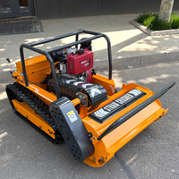 Tondeuse à bobine télécommandée avec 800/1000/1200mm Robot Chopper Débroussailleuse DIY Grade Essence/Diesel Moteur sans fil pour les propriétaires d'animaux domestiques