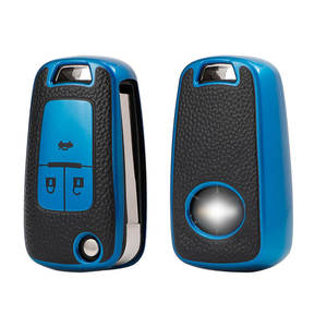 Coque de clé de voiture en cuir TPU Fob pour Chevrolet Cruze Aveo Camaro Epica Lova Sail Spark <span class=keywords><strong>Opel</strong></span> Astra <span class=keywords><strong>Corsa</strong></span> - Product Image 1