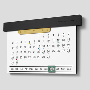 Calendario perpetuo creativo y sencillo para colgar en la pared, decoración del hogar, diseño minimalista, forma rectangular para decoración de sala de estar - Product Image 2