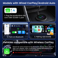 Carlinkit Ultra 4 en 1 Multimedia Universal para Vehículos, 128 GB/8 GB, TV para Auto, Smart 5G Android 15.0, Ai Box, Carplay Dongle para Netflix, BMW