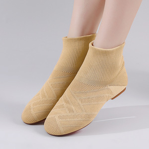 Chaussures de danse <span class=keywords><strong>jazz</strong></span> modernes à tige haute, tissage <span class=keywords><strong>volant</strong></span>, sur la cheville, semelle en caoutchouc fendue, chaussures de compétition et d'entraînement - Product Image 6