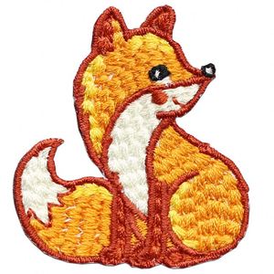 New High Quality Iron on Exquisite Embroidery Lifelike Cute fox Patch for Kid Clothes <b>Hat</b> <b>Bag</b> Decoration - Product Image 2