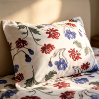Parure de lit en microfibre à motifs floraux, surplus de stock en gros, linge de lit en vrac, faible MOQ, liquidation, surplus de stock pour marché à prix réduits