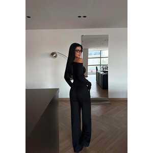 Ensemble de costumes noirs pour femmes Borelli, tenue élégante pour équipe - Product Image 1