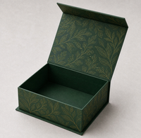 Boîte en bois rigide en forme de livre pour bijoux, étui de téléphone, emballage de thé et de produits pour les ongles