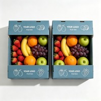 Boîte d'emballage en carton ondulé pour fruits et légumes, fabriquée avec des matériaux recyclés écologiques, robuste, pour l'expédition et l'envoi postal