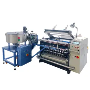 jumbo paper roll to roll slitting and rewinding machine for the manufacture of thermal paper with core loading machine