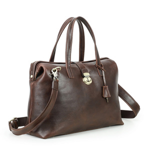 Sac <span class=keywords><strong>de</strong></span> médecin en cuir pleine fleur vintage résistant à l'usure, avec fermeture éclair oblique, pouvant contenir un ordinateur portable <span class=keywords><strong>de</strong></span> 14,2 pouces - Product Image 6