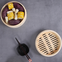 Mini panier à vapeur en bambou naturel, vente en gros, haute qualité rond, panier à vapeur en bambou, panier alimentaire