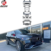 Nouveau Kit Carrosserie Style GLS63 AMG : Lame de Pare-chocs Avant, Diffuseur Arrière, Jupes Latérales, Spoiler, Facelift, Fixation par Clip, Peinture de Base pour