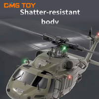 Hélicoptère rc senior UH60 noir 6 axes Gyro 6CH double moteur sans balais hélicoptère rc avion pour professionnels