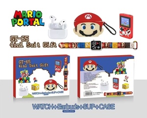 <strong>Mario</strong> GT - 65 4 - in - 1 Gaming &amp; Audio Set: Wireless Earbuds, Retro Game Console, and <strong>Mario</strong> - Themed <strong>Watch</strong> - Product Image 2