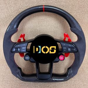 Volant <span class=keywords><strong>sport</strong></span> en cuir et fibre de carbone en forme de D personnalisé pour <span class=keywords><strong>Audi</strong></span> RS6 RS7 C8 avec palettes de changement de vitesse - Product Image 5