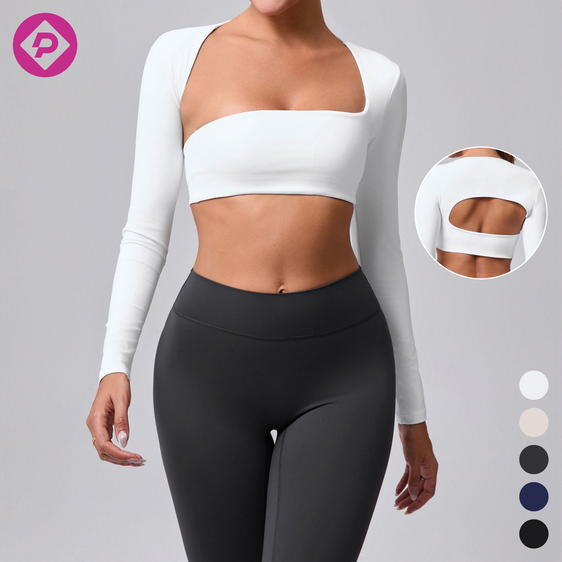 Women Slim Fit Tight Tees Workout Fitness Yoga Wear Running Sports Fitness Long Sleeve T-shirt Yoga Tops