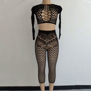 Vendita all'Ingrosso di Fabbrica Abito a Rete Trasparente Nero Rosa per Ragazze Camicia da Notte Lingerie <span class=keywords><strong>Sexy</strong></span> Bodystocking per Adulti - Product Image 2