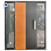 Puerta de Acero Inoxidable y Fibra de Vidrio Resistente al Agua Prima, Diseño Contemporáneo, Puerta Exterior Comercial para Proyectos Económicos, 5 Años de Garantía