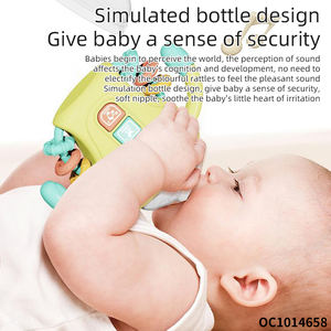 Tétines en silicone pour biberon jouet de dentition sensoriel hochet éducatif 0-12 mois musique légère jouets apaisants pour bébé de 1 an - Product Image 3