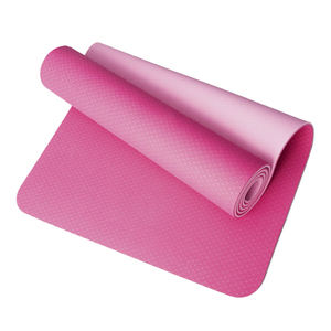 Esterilla de yoga TPE de 6mm de espesor de alta calidad con logotipo personalizado antideslizante y venta al por mayor de fábrica - Product Image 1