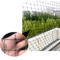 Rouleau de filet en nylon noir, matériau HDPE PP, filet de sécurité pour balcon de chat et protection contre les pigeons, service de découpe sur mesure disponible