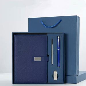 Wholesale Promotional Luxury Leather Notebook Journal for <b>Gifts</b> Customized Business A5 Diary Pen Corporate <b>Gift</b> Set With USB - Product Image 2