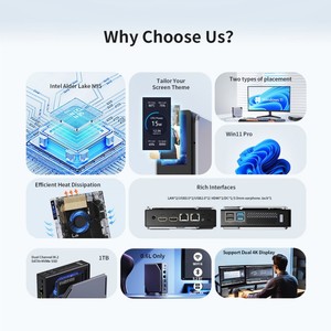 Intel Alder göl N100 Mini PC 3.4GHz 8GB DDR4 RAM 256GB <span class=keywords><strong>M</strong></span>.<span class=keywords><strong>2</strong></span> SSD 16GB destekler WiFi 6/BT5.<span class=keywords><strong>2</strong></span>/Gigabit Ethernet kullanılan ev/ofis abd - Product Image 2