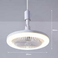 Ventilateur de Plafond Moderne avec Lumières, Tête Mobile, Ampoule Dimmable Intelligente, Rotation à 360° et Télécommande